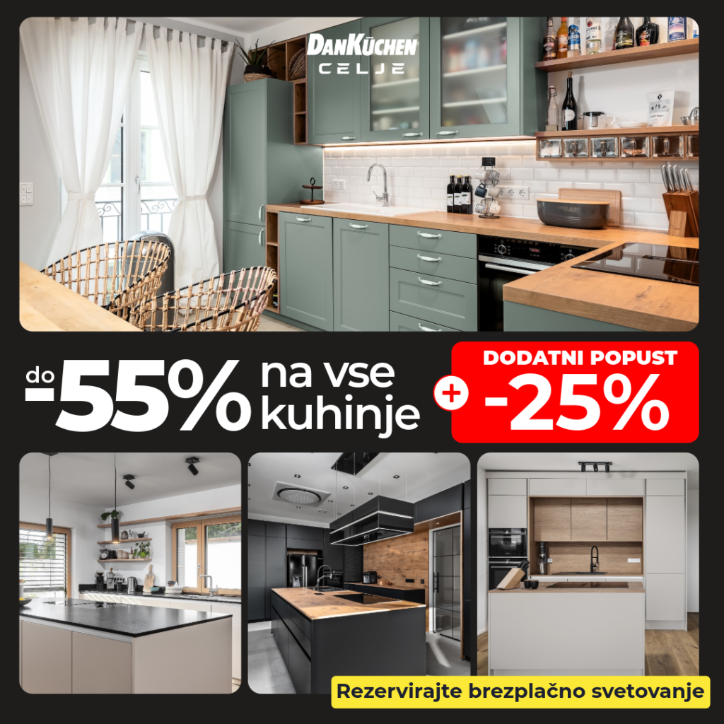 Pomladna akcija! Do -55% + dodatnih -25% na kuhinje