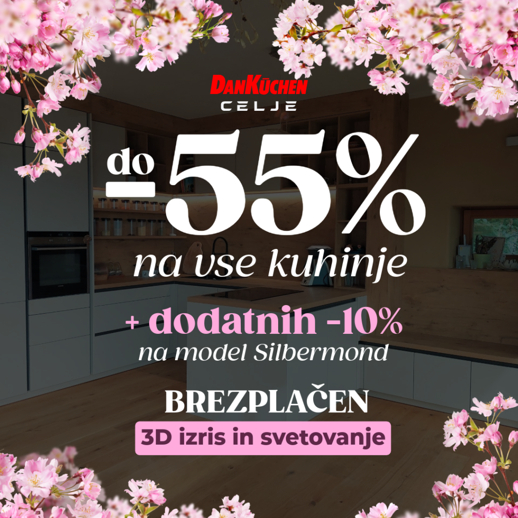 Pomladna akcija! Do -55% + dodatnih -10% na kuhinje Silbermond